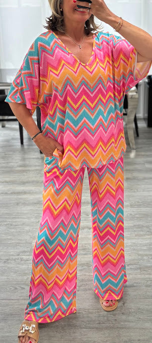 Zoe ribbon back zig zag set