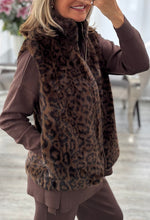 Load image into Gallery viewer, Gwen leopard print faux fur gilet
